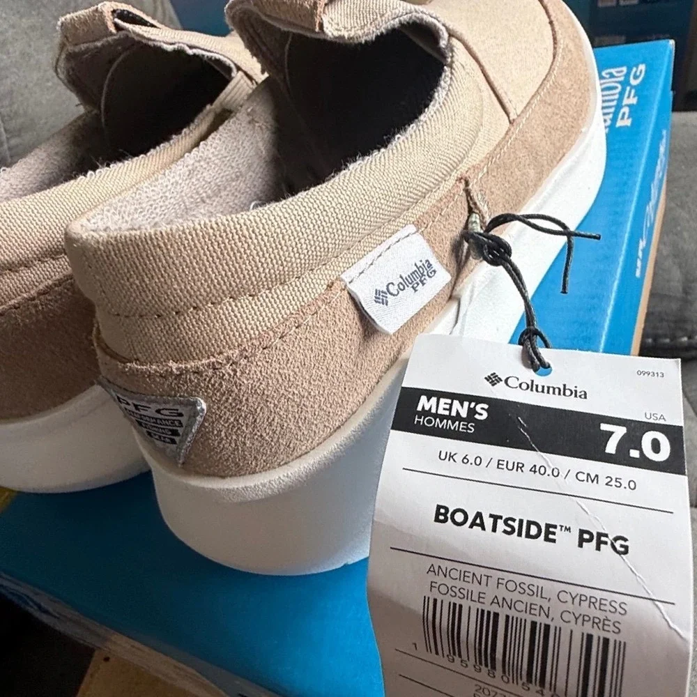 Columbia PFG‎ Boatside Mens Slip On Shoes Ancient Fossil BM9920-271 Size 7 NEW